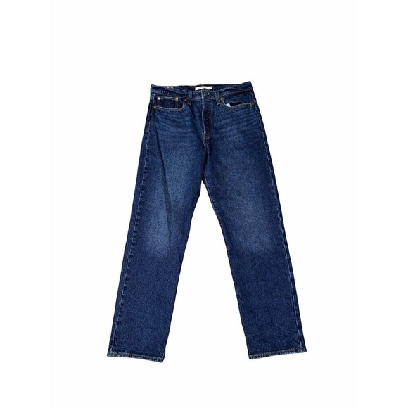 Levi's Denim - Levi’s Wedgie Straight Jeans Big E Dark Wash Blue Stretch Women’s Size 29 X28
